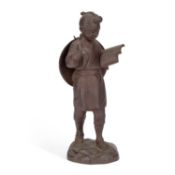 A JAPANESE BRONZE OKIMONO OF NINOMIYA SONTOKU