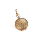 A 14CT GOLD OPEN-FACED POCKET WATCH