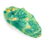 A GEORGE JONES MAJOLICA CUCUMBER DISH