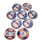 A COLLECTION OF NINE JAPANESE IMARI PLATES LATE 19TH CENTURY