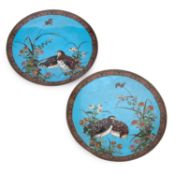 A PAIR OF JAPANESE CLOISONNÉ DISHES MEIJI PERIOD