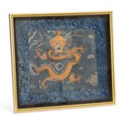 A CHINESE EMBROIDERED SILK PANEL