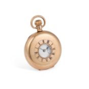 A GOLD-PLATED ROLEX HALF-HUNTER POCKET WATCH