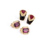 TWO PAIRS OF CHRISTIAN DIOR CLIP ON EARRINGS