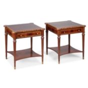 A GOOD PAIR OF MAHOGANY SIDE TABLES