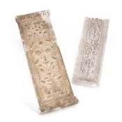 A PAIR OF 19TH CENTURY PLASTER ARCHITECTURAL FRAGMENTS