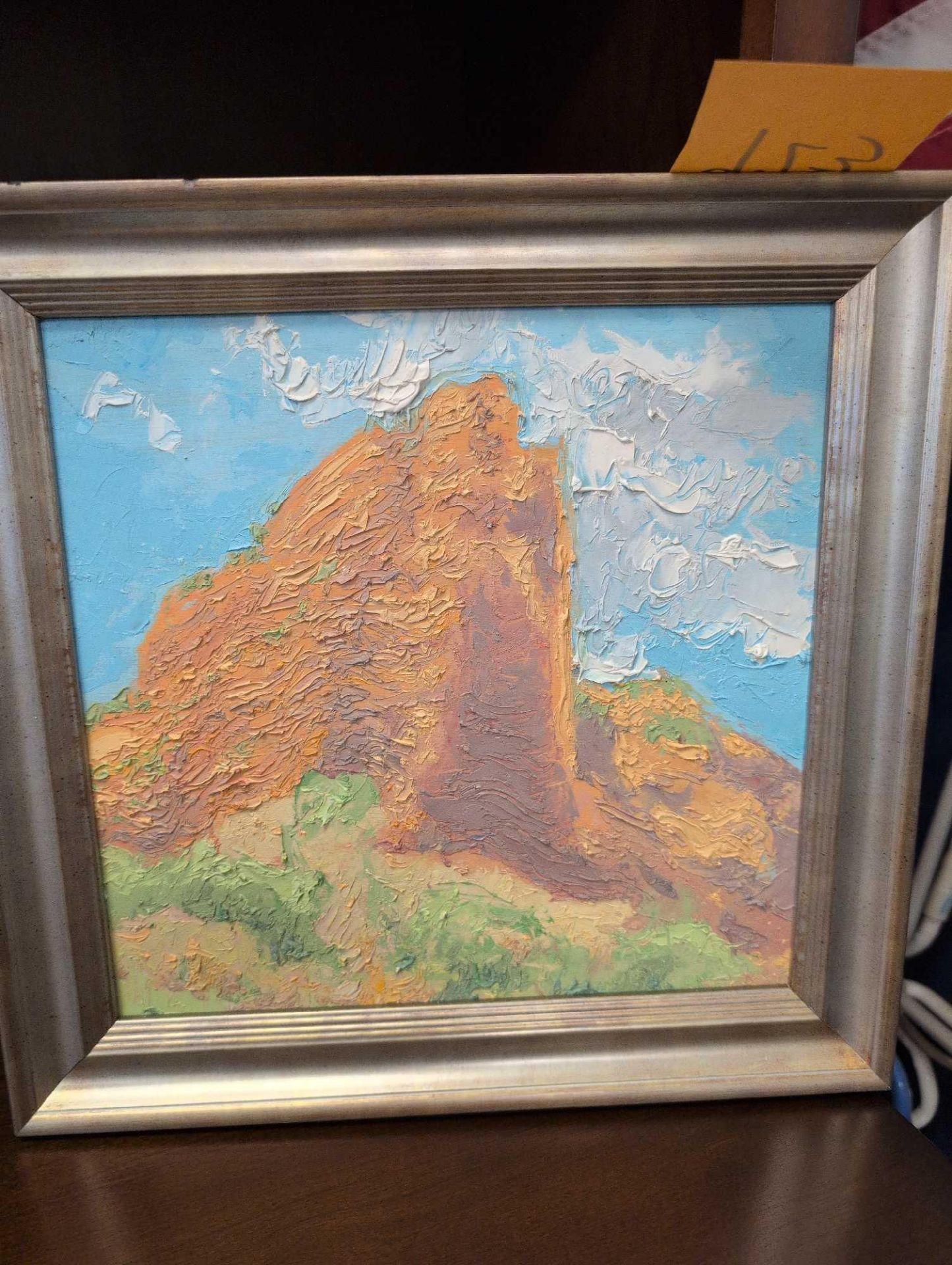 Ezmo Canyon framed art by James Kirkland 2018, 11"x11" - Image 7 of 8