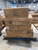 dog crate, sofa bed, rolled mattress and misc