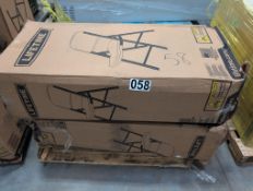 three boxes of lifetime 42804 folding chairs for Thanksgiving