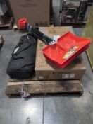 Snow shovels, body rider, and Kodiak canvas tent