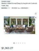 Fremont collection four piece deep seating set in slate