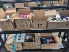 health and beauty products: first aid, kit, Tylenol,hair products, deodorant, barber world, revlon,