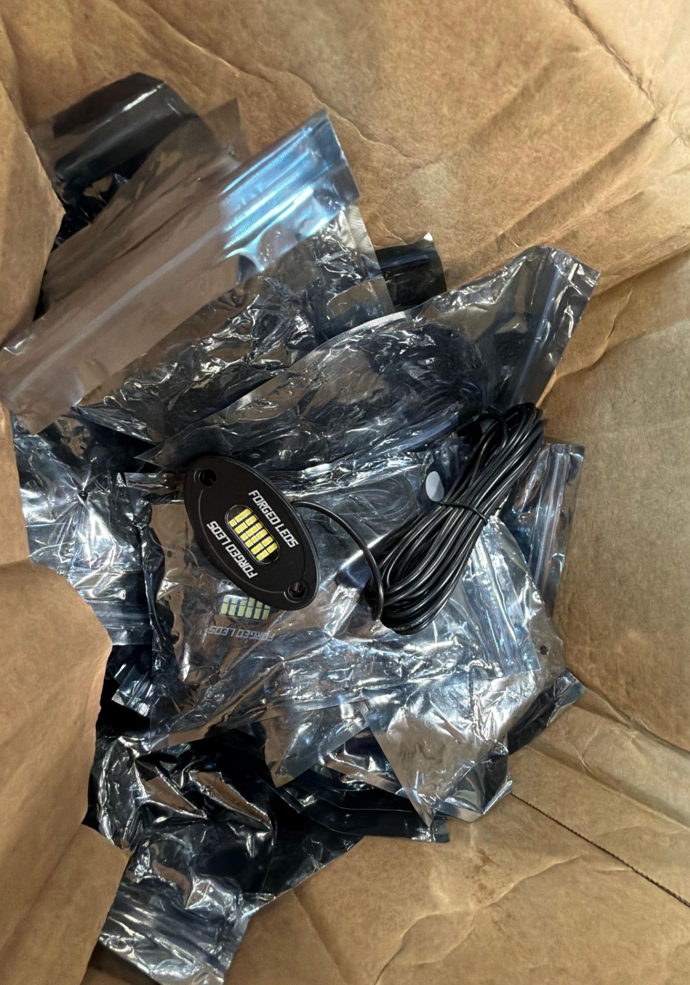 Industrial/automotive, box of FORGED LED lights, automotive parts ...