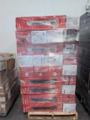 Pallet of Honeywell quiet set five whole room tower fans, customer return condition unknown