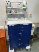 FHC Rolling Locking Supply Cart w/ supplies