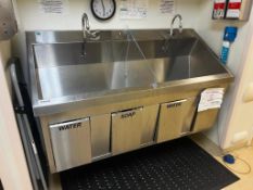 FHC Dual Hands Free Surgical Hand Washing Sink & Supplies