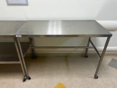 Stainless Steel Rolling Table, 5 ft. long