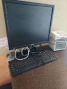 Two Computer Systems (No Hard Drive), desk lamp, small Sunbeam heater.