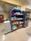 Rolling cart w/ Misc supplies and Cover