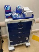 Waterloo Rolling Locking Supply cart w/ supplies