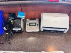 Epson Printer, Brother Label Maker, & Dyno label maker