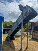 14' 22in wide inclined cleated belt conveyor