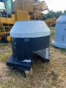 Concrete manhole with metal lid