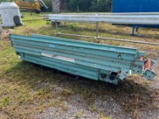 Lot of Interlake 24in wide, 10' long conveyor belt frames, one with belt