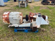100 hp 3 phase motors with Faulk gear boxes, 1800 rpm motor, 7.638 to 1 ratio gear drive