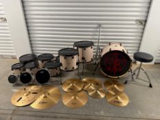Mapex Mars Drum Set with Mapex Evans Hydraulic Drum, Stands and Stool