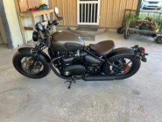 2020 Triumph Bonneville Bobber Motorcycle, VIN # SMTD53HL1LT980829