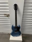Epiphone SG Special Electric Guitar with Case, Pelham Blue Finish, Serial # 19051322211 - soft case