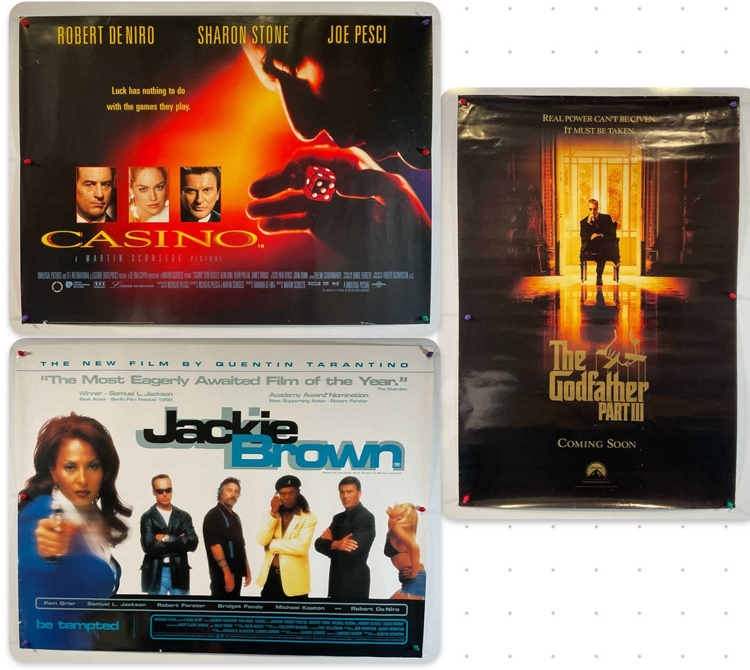 MAFIA - A trio of movie posters featuring the Mafia comprising CASINO (1995) UK Quad, THE