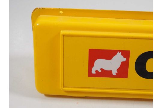 A CORGI double sided moulded plastic shop display sign with roof hanging holes to top edge - G/VG - Image 8 of 13