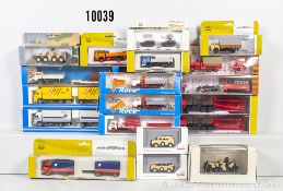 Roco/ Herpa H0 Modellfahrzeuge, dabei Minitanks Militärfahrzeuge und Lkw, Z 0-1, ...