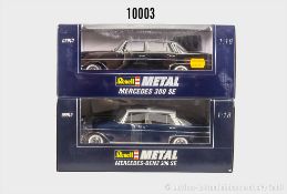 Revell Metal Modellautos, 08910 und 08919 Mercedes-Benz 300 SE, Metall, 1:18, Z 0, ...