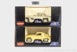 Kyosho Modellautos, Mercedes-Benz 300SL und Porsche 356A/1600 Speedster, Metall, 1:18, ...