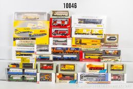 Konv. H0 Modellfahrzeuge und Setpackung, überwiegend Lkw, dabei Herpa, Märklin, AWM, ...