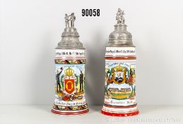 Konv. Württemberg 2 Reservistenkrüge Infanterie-Regiment 19 Stuttgart, jeweils ...