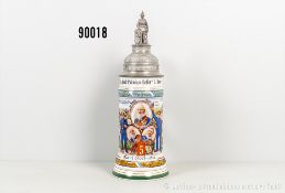 Bayern Reservistenkrug des Karl Hochrein im 5. Infanterie-Regiment Bamberg 1910-12, ...