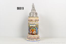 Bayern Reservistenkrug des Gefreiten Ignatz Hüttner im 6. Infanterie-Regiment Amberg ...