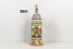 Preußen Reservistenkrug des Gefreiten Hülsig im Husaren-Regiment 17 Braunschweig ...
