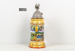 Preußen Reservistenkrug des Reservist Kemper im Feld-Artillerie-Regiment 70 Mörchingen ...