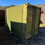 Military Shipping Container with Locking Doors Both Ends