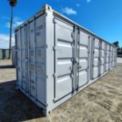 2025 40ft. High Cube Shipping Container w/ 1 End Door & 4 Side Doors (Est. Retail Value ($12,000)...