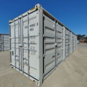 2025 40ft. High Cube Shipping Container w/ 1 End Door & 4 Side Doors (Est. Retail Value ($12,000)...