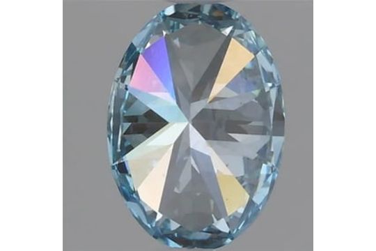 Oval Cut Diamond 1.01 Carat Fancy Vivid Blue VS1 Clarity IGI Certificate (Loose Diamond) - Image 3 of 5