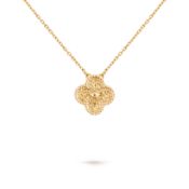 Vintage Alhambra Style Pendant In 18k Yellow Gold