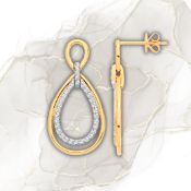 9ct Yellow Gold 0.49ctw Drop Earrings