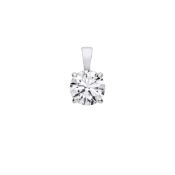 18ct White Gold 1.00ctw LAB GROWN Diamond Pendant IGI Certified